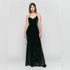 NEW NWT Reformation Rimini Dress Velvet Gown